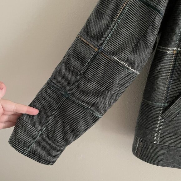 Christopher & Banks Women Sz S Plaid Button Front Bomber Style Lined Jacket NWT - Picture 3 of 12